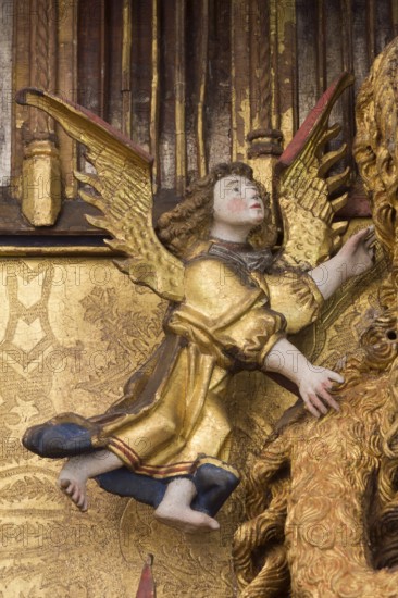 Mary Magdalene Altar of the Tailors, Lübeck around 1500, detail angel, St., Saint, Saint
