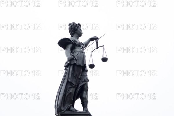 Justitia in Frankfurt am Main, Justice, Judgement, Scales, Balance, Jurisdiction, Judiciary