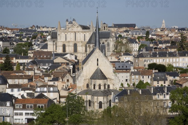 City view with St-Radegonde from the east, St, Sankt, Saint
