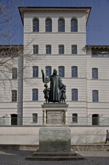 Former Pädagogium, in front of the Francke Monument 1829 by Christian Daniel Rauch