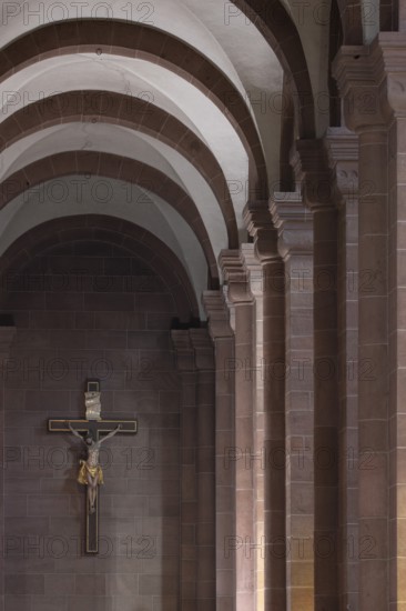 Worms, St Peter's Cathedral, south aisle, view to the west