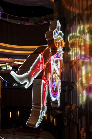 Vegas Vicky Cowgirl, Neon Art, Circa Hotel, Las Vegas, Nevada, USAVegas Vicky Cowgirl, Neon Art,