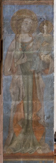 Gothic fresco in the crossing, St., Sankt, Saint