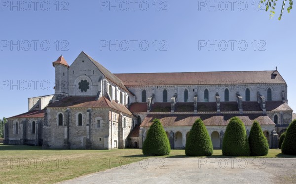 Pontigny Abbey Church Exterior view from the north Built 1145-1206. Largest preserved Cistercian