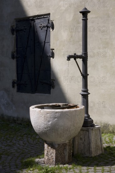 Österr Hall in Tyrol. Street fountain