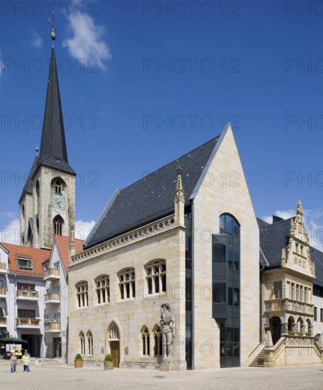 Holzmarkt with Martini Church and reconstructed town hall, St., Sankt, Saint