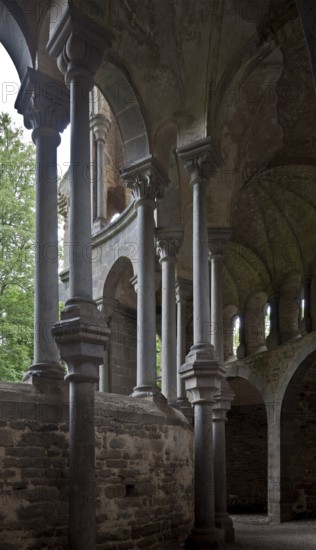 Heisterbach, abbey ruins Ruins of the abbey church Built 1202-37 Partial view View inside to the