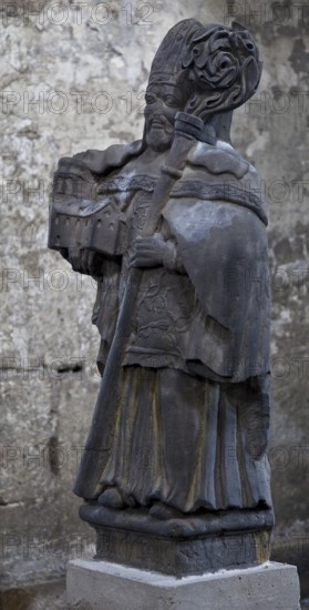 Donor figure of St Burchard around 1800, St, Saint, Saint