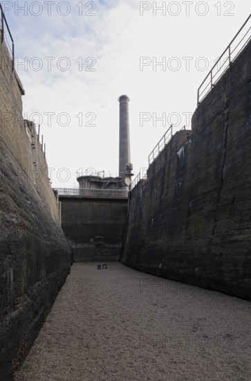 Former Thyssen AG steelworks, climbing garden in the former bunkers