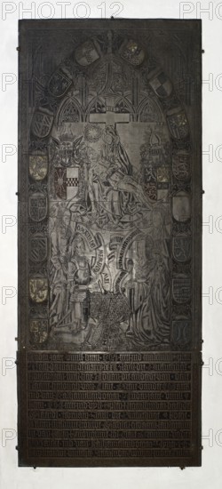 Princely tomb, grave slab, St., Saint, Saint