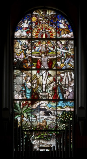 Pilgrimage church of St Nicholas, window above the organ, St, Saint, Saint
