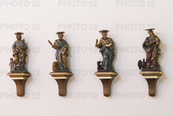 Four Evangelists in the choir, church built 1922-1924 by Johann Mertzenich, St., Sankt, Saint