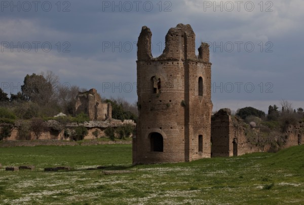 Circus of Maxentius, left Villa of Maxentius