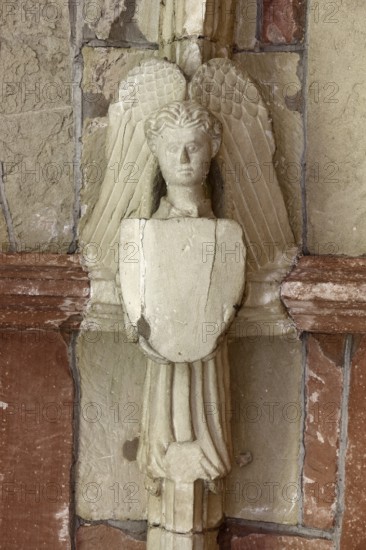 North wing of the cloister, angel as keystone in the vault, St., Sankt, Saint
