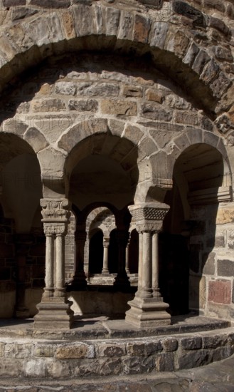 Magdeburg Monastery of Our Lady South window of the well house built in the 12th century Partial