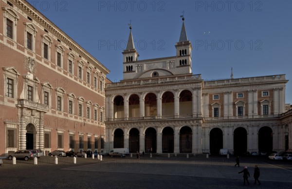 North façade with Benedictine loggia, left Lateran Palace, St., St., Saint