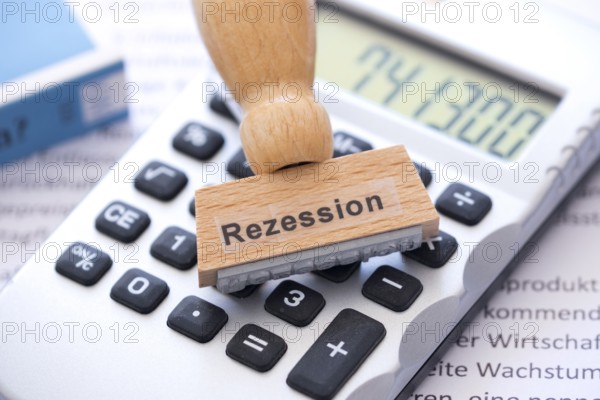 Stamp recession, economic cycle, economy, economic slump, economic downturn
