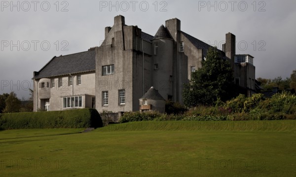 Built in 1903 by Charles Rennie Mackintosh for Walter Blackie, view from south-east