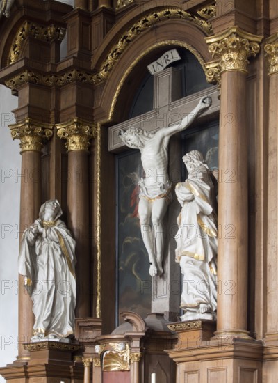 Built in 1646, side altar with crucifixion, St., Sankt, Saint