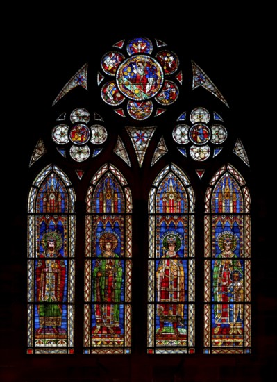 Strasbourg Cathedral, Cathédrale Notre-Dame de Strasbourg, north aisle, 2nd window from the west,