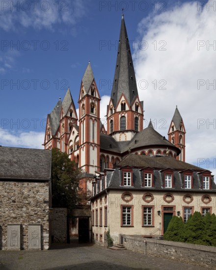 Limburg an der Lahn, Cathedral, view from east-southeast in front baroque convent building, St.,