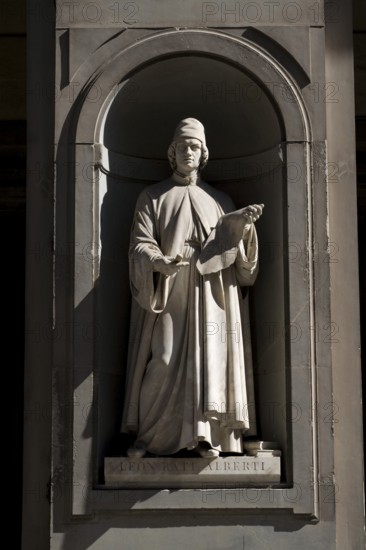Sculpture by Leon Battista Alberti on the façade