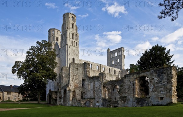 Begun in 1040, destroyed from 1562, view from south-west, in front former guest house, St., Sankt,