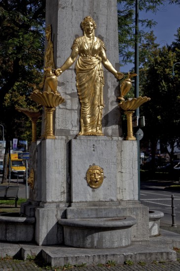 Aachen drinking fountain HOTMANNSPIEF Erected 1825-30 Obelisk made of bluestone with four identical