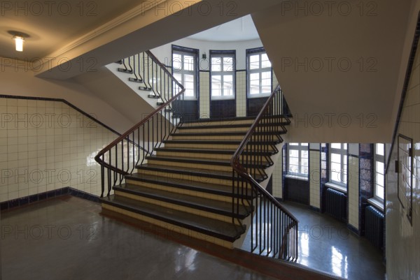 Hamburg Kontorhaus CHILEHAUS, built 1922-24 by Fritz Höger, staircase
