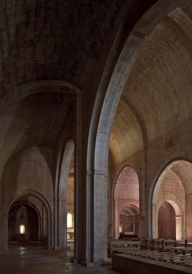 Cistercian monastery founded in 1146, church, interior, cross view from north-west to south-east,