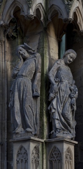 North-west side with virgins, the two foolish virgins on the right, St., Sankt, Saint