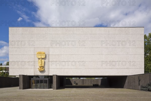 Built 1960-1961 by Hans Schädel and Friedrich Ebert, Feierhof, entrance façade of the church with