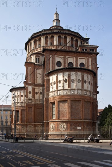 Italy Milan Milan Church of Santa Maria delle Grazie View from east Renaissance-style east building