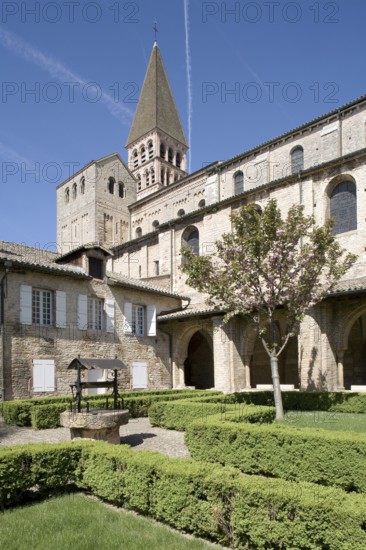 View from the cloister to the west towers, St., Sankt, Saint