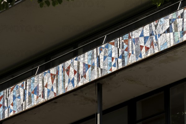 Krefeld, Ostwall 70-75, commercial building with reliefs on the balcony parapets by Curth Georg