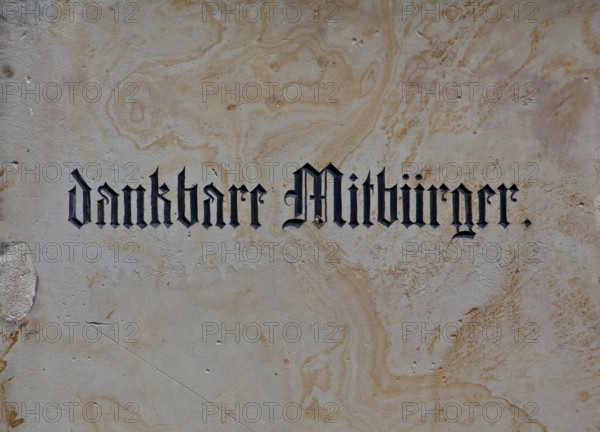 Mühlhausen Thuringia Inscription on a memorial stone 35599