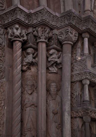 Galluspforte around 1185, right jamb, St., Sankt, Saint
