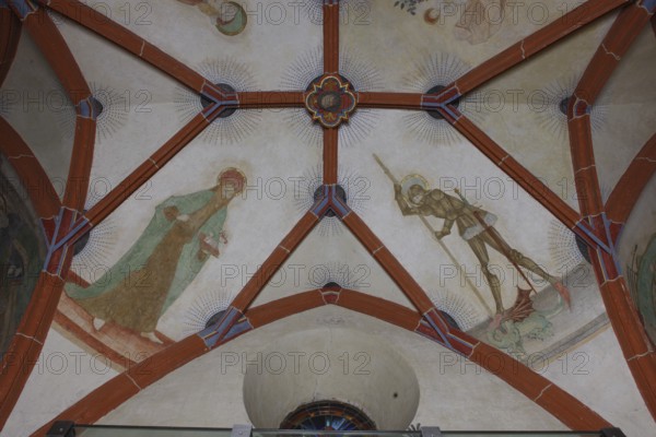 South aisle, frescoes in the 2nd bay Church of St., Church of St., St., St., Saint