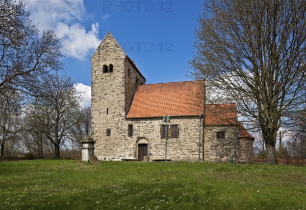 Seehausen Börde, St Paul's Church from the south, 12th century, a common type of Romanesque village
