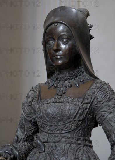 Austria. Innsbruck. Court Church. Bronze figure of Mary of Burgundy. Detail. The tomb was completed