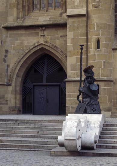 South portal of the tower hall with Christophorus, St, Saint, Saint