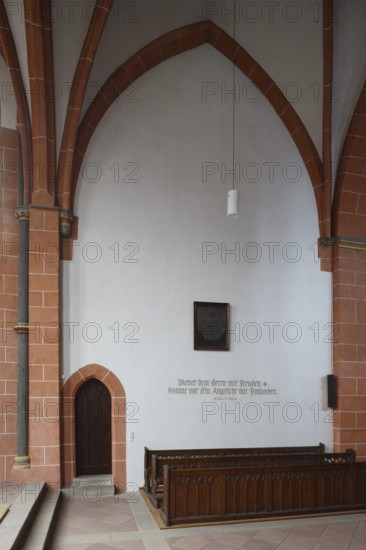 Choir room, south wall with entrance to the sacristy Church of St., Church of St., St., St., Saint
