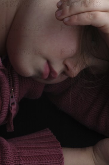 Grief, pain tiredness, depression, little girl, defiance, denial, childhood, childhood, little