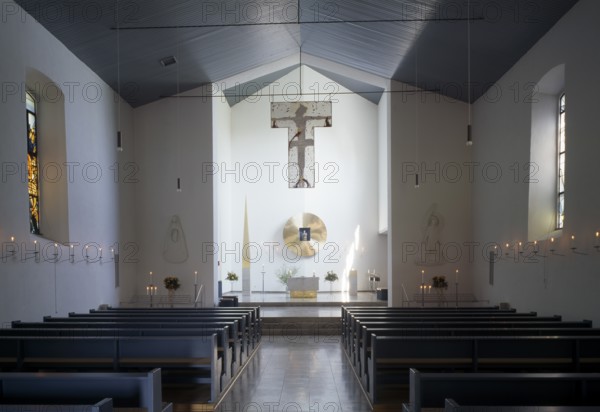 Wildflecken. Maria Ehrenberg. Interior with a view of the choir of the newly remodelled pilgrimage