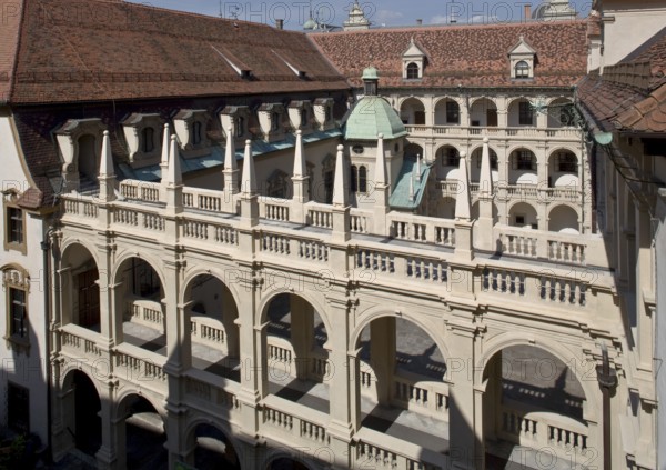 1527-1531 as the first Renaissance building in the city of Graz, main wing built from 1557