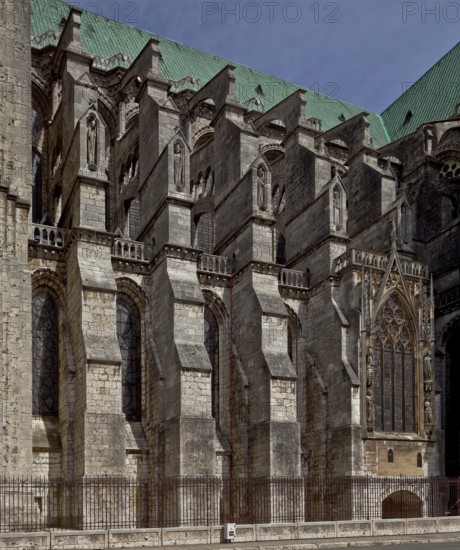 1195-1260 Main construction period, buttress on the south side of the nave, St., Sankt, Saint