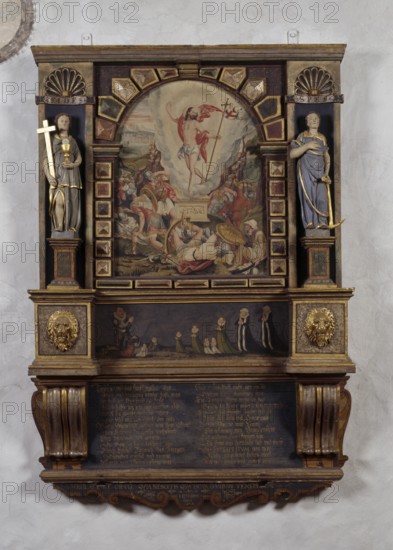 Volkach, pilgrimage church Maria im Weingarten, built in the 15th century. Epitaph for Georg