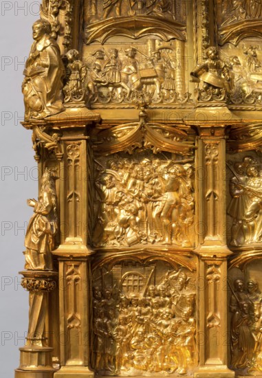 Machabean shrine (around 1520-1527) in the south transept, detail, St., Saint, Saint