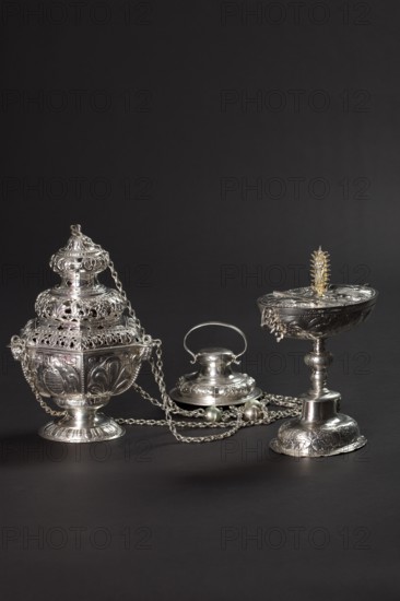 Censer and incense boat, goldsmithing and textile art from the 16th to the 20th century, St.,