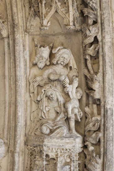 Main portal, vaulted figures, Bethlehem infanticide, St., Saint, Saint